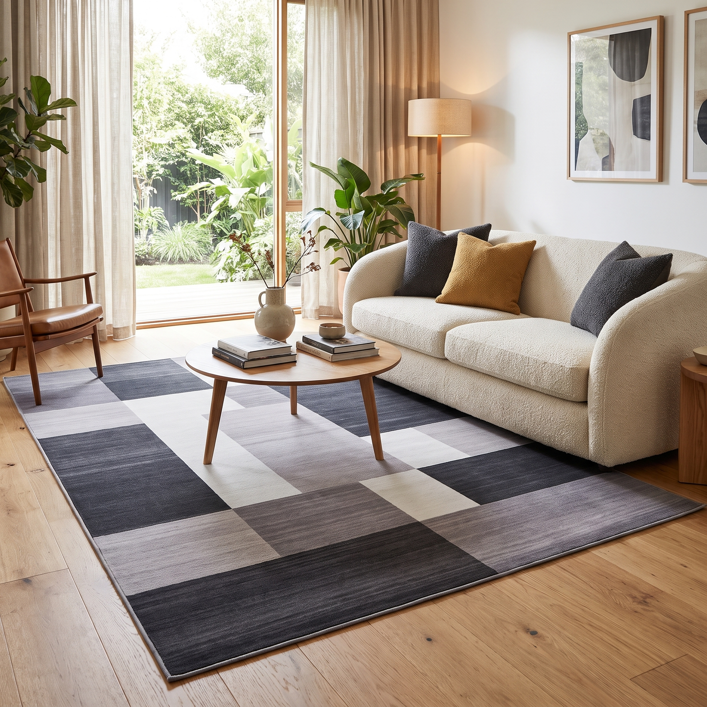 Large Check Rug Carpet Mat (230 x 160)