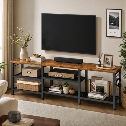 Vantage Rustic TV Stand Entertainment Unit Console Cabinet