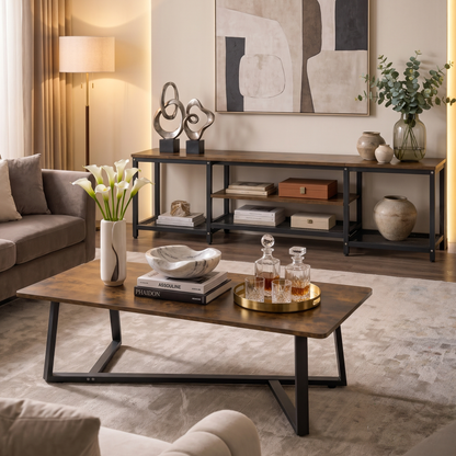 Soho Rustic TV Cabinet Stand Entertainment Unit with Storage Shelves
