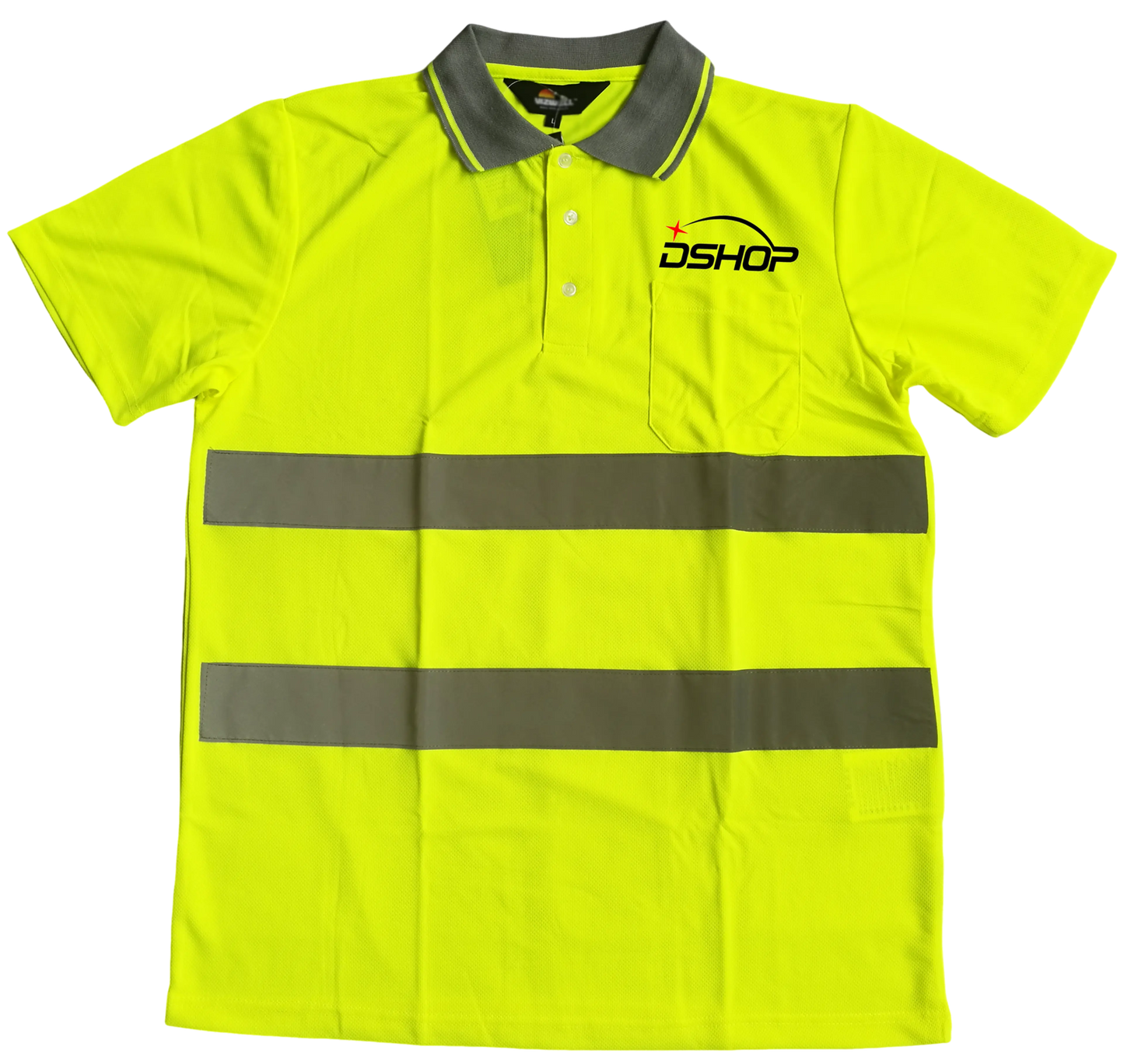 Dshop HI VIS Shirt Reflective Polo Safety Workwear