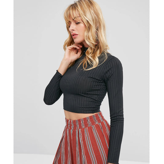 Faith Long Sleeve Knit Top (Black)