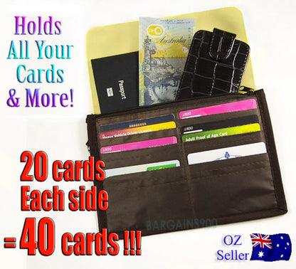 40 Cards Organiser Purse Wallet