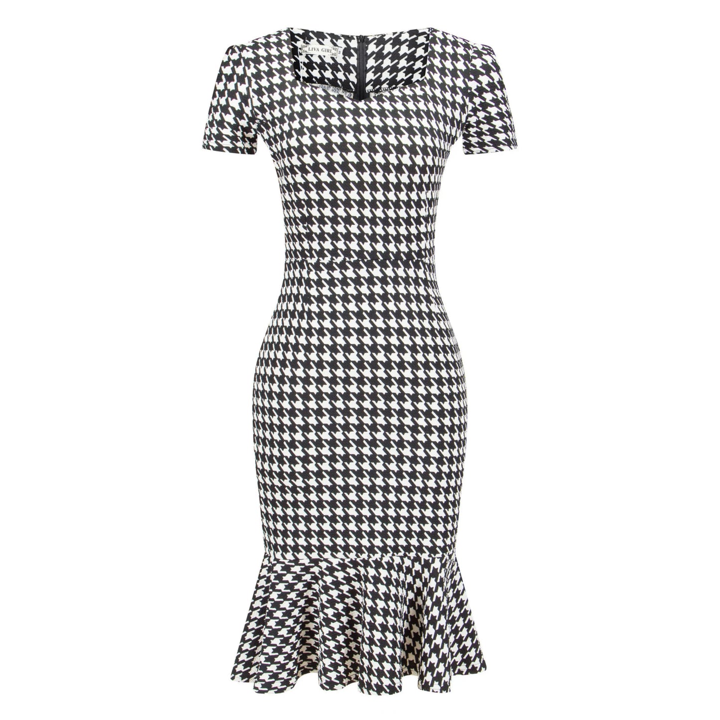 Status Office Patterned Dress with Belt