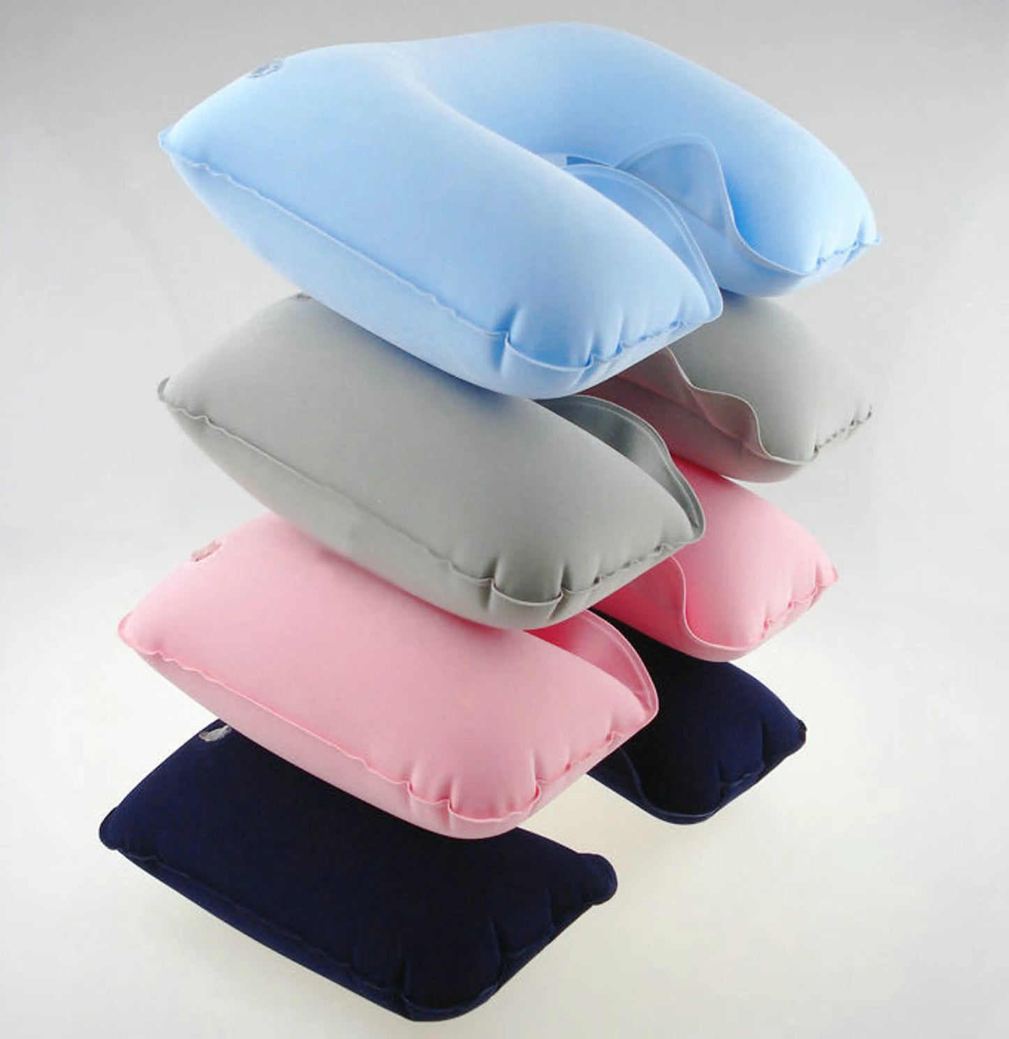 Inflatable Travel Neck U Shape Pillow Support Head Rest Air blow up Cushion