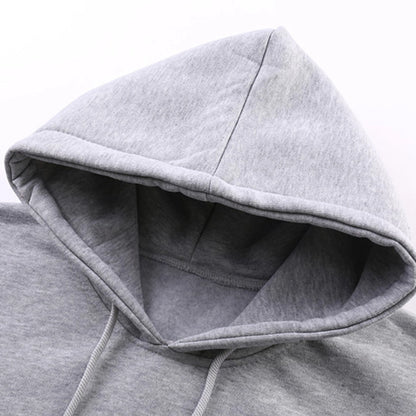 Hooded Pullover Jumper Sweater (Grey)