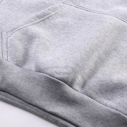 Hooded Pullover Jumper Sweater (Grey)