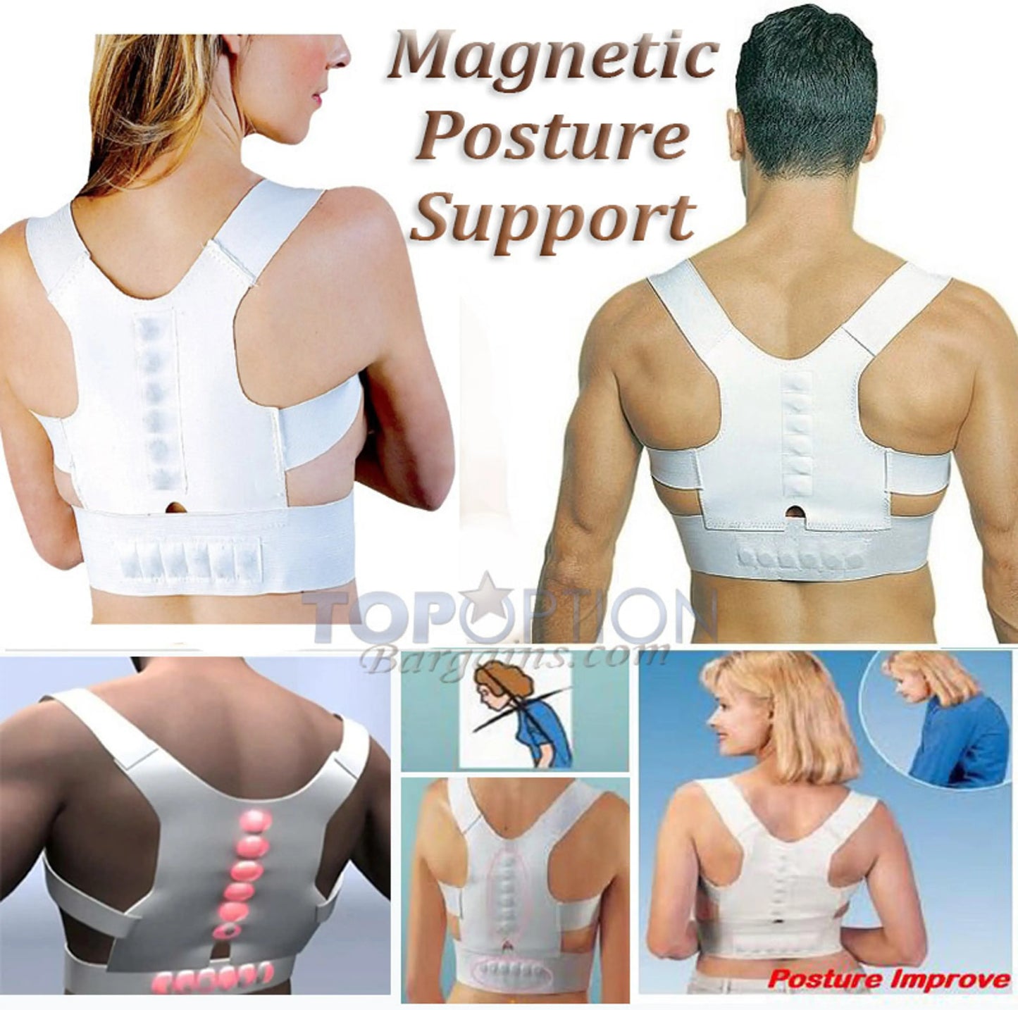 Premium Magnetic Posture Corrector Back Shoulder Support