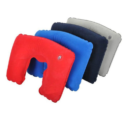 Inflatable Travel Neck U Shape Pillow Support Head Rest Air blow up Cushion