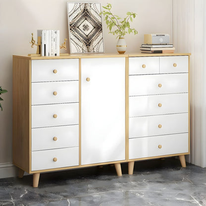 Deluxe Large Unity Chest of Drawers and Cabinet (White)