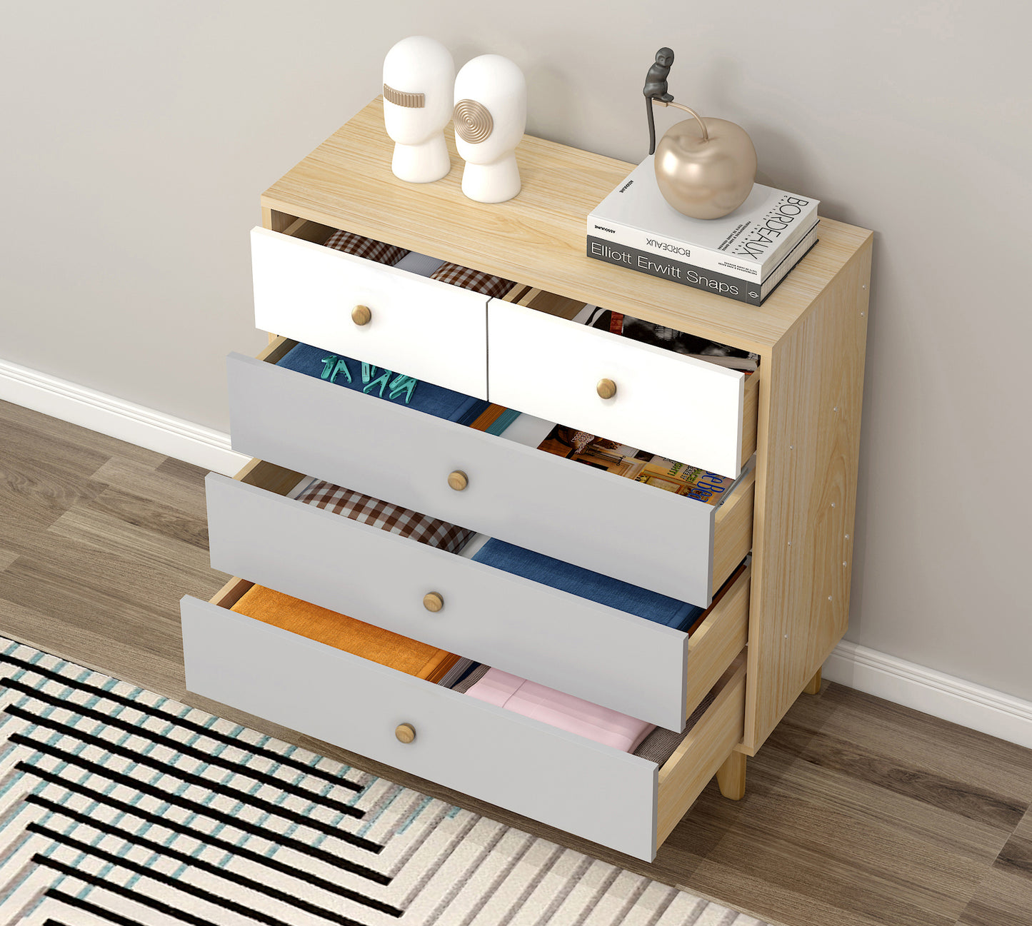 Deluxe Unity Tallboy Chest of 5 Drawers