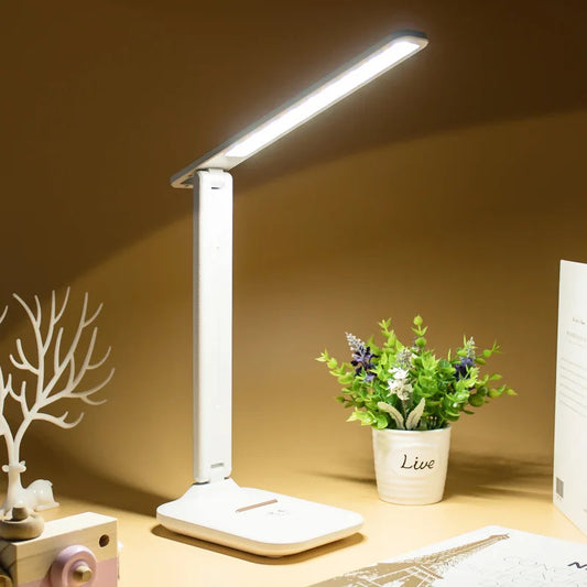 LED Eye-Protecting Desk Lamp Touch Control Dimmable Office Table Reading Light