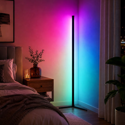 Smart Magic RGB LED Corner Floor Lamp Colour Changing Ambient Light