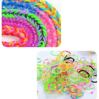 1500 PC Rainbow Loom Rubber Bands and 32-Grid Accessories Kit DIY Crafts