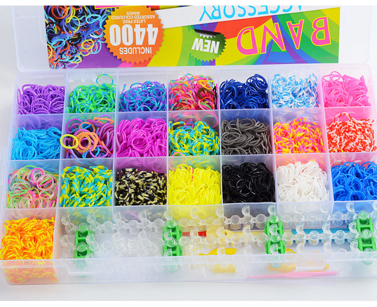 4400 PC Rainbow Loom Rubber Bands and Accessories Large Kit DIY Crafts