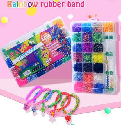 4400 PC Rainbow Loom Rubber Bands and Accessories Large Kit DIY Crafts