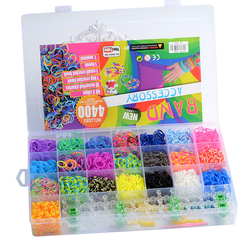 4400 PC Rainbow Loom Rubber Bands and Accessories Large Kit DIY Crafts