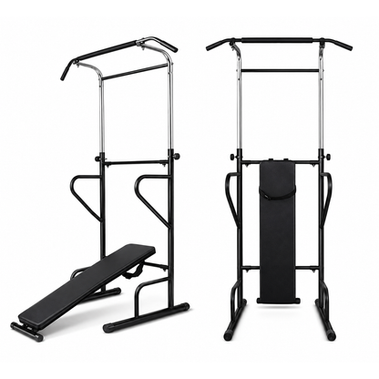 Multifunction Power Tower Home Gym Dip Bar Exercise Bench Pull Up Stand Fitness Station