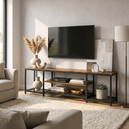 Soho Rustic TV Cabinet Stand Entertainment Unit with Storage Shelves