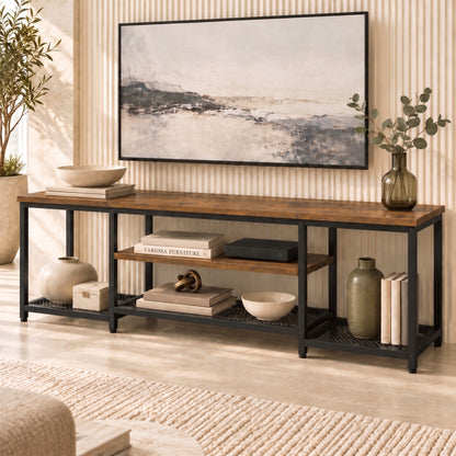Soho Rustic TV Cabinet Stand Entertainment Unit with Storage Shelves