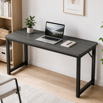 Profile Console Table Wood & Metal Narrow Desk (Driftwood)