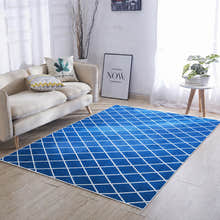 Large Blue Diamond Rug Carpet Mat (230 x 160)