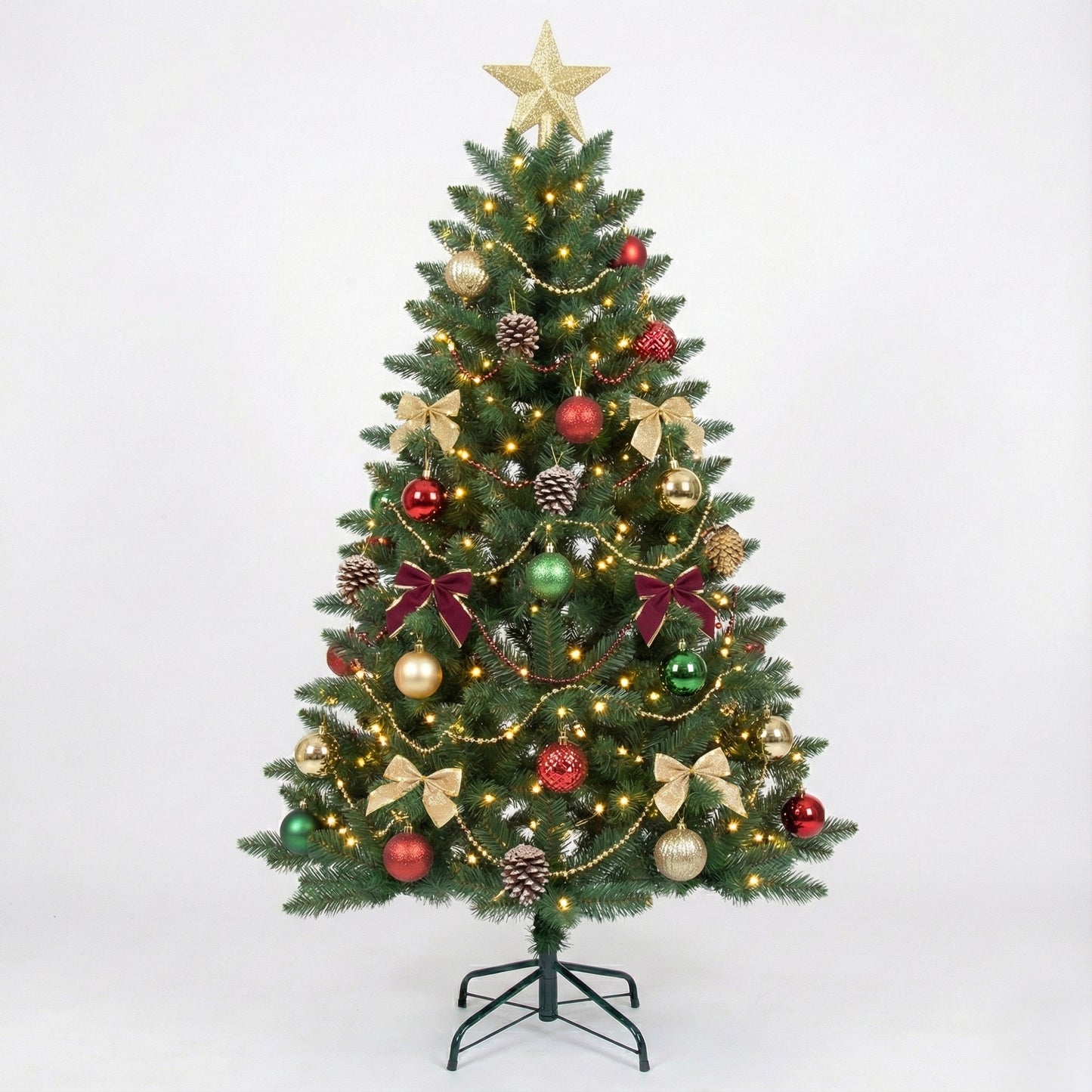 2.1m Traditional Green Christmas Tree 1000T