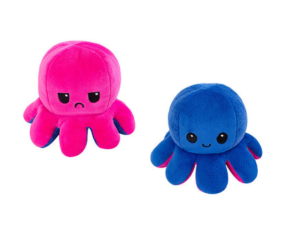 2 in 1 Reversible Cute Plush Octopus Toy Happy/Angry Plushie