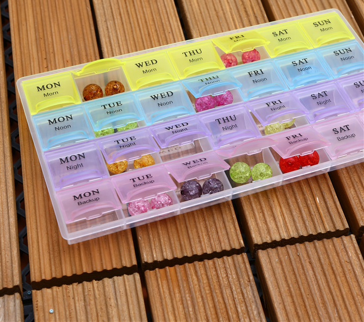 28-Day Weekly Tablet Pill Box Holder Medicine Storage Organizer Case Container