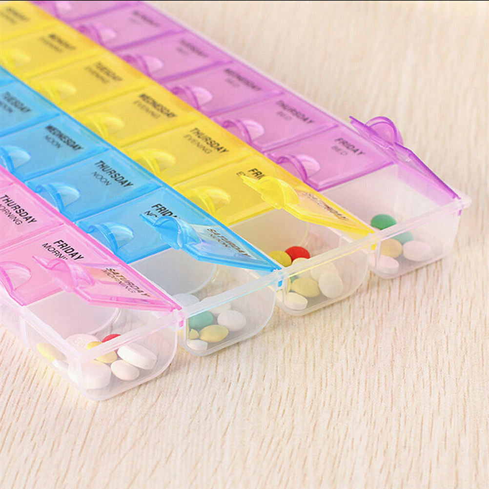 28-Day Weekly Tablet Pill Box Holder Medicine Storage Organizer Case Container