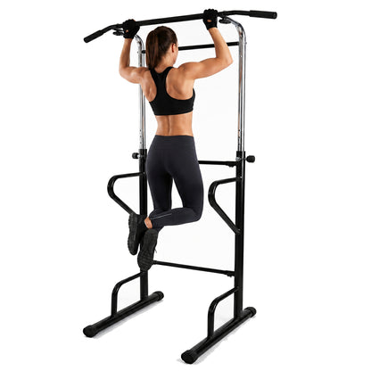 Power Tower Adjustable Pull Up Bar Dip Station Home Gym Fitness