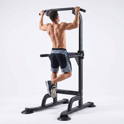 Power Tower Pull Up Bar Dip Station Adjustable Home Gym Fitness