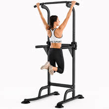 Power Tower Pull Up Bar Dip Station Adjustable Home Gym Fitness