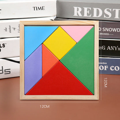 Classic Wooden Tangram Jigsaw Puzzle Educational Toy