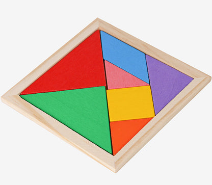 Classic Wooden Tangram Jigsaw Puzzle Educational Toy