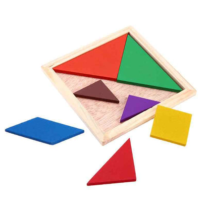 Classic Wooden Tangram Jigsaw Puzzle Educational Toy