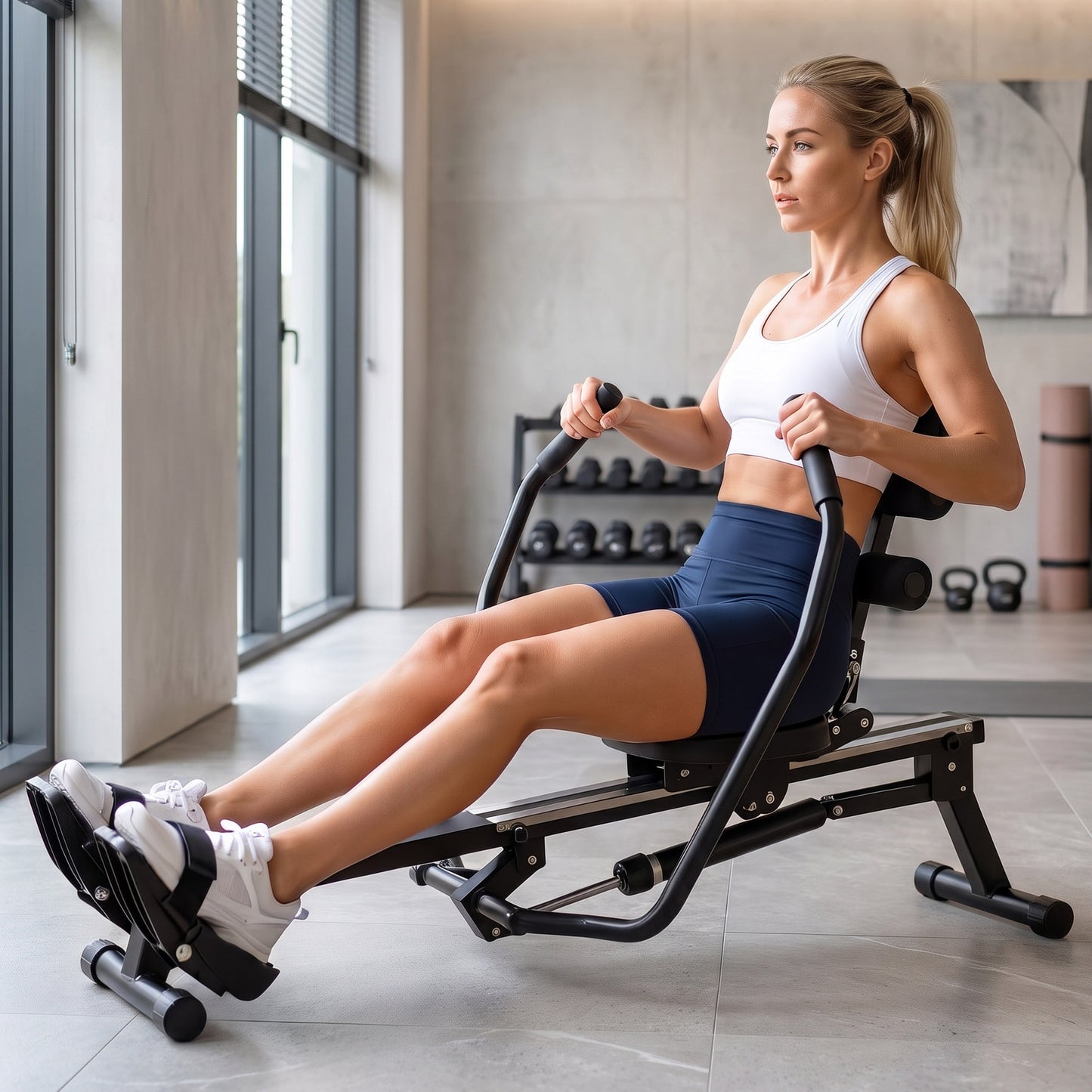 Fitplus Hydraulic Rowing Machine Home Gym Rower Fitness Trainer