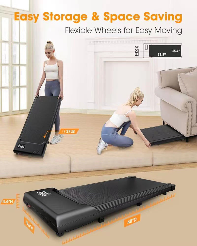 Pro Fitness 2 in 1 Portable Electric Treadmill Home Gym Walking Running Exercise Machine