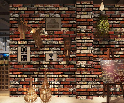 3D Brick Wall Self Adhesive Wallpaper