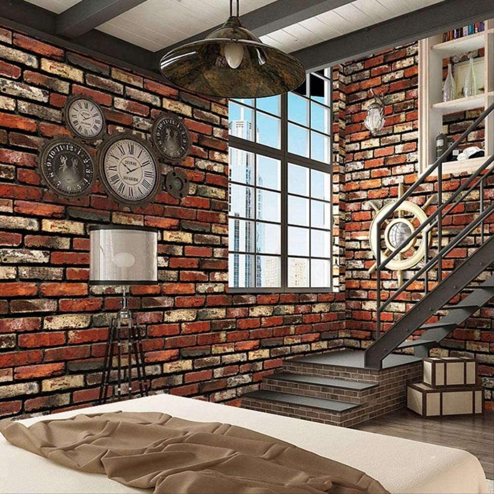 3D Brick Wall Self Adhesive Wallpaper