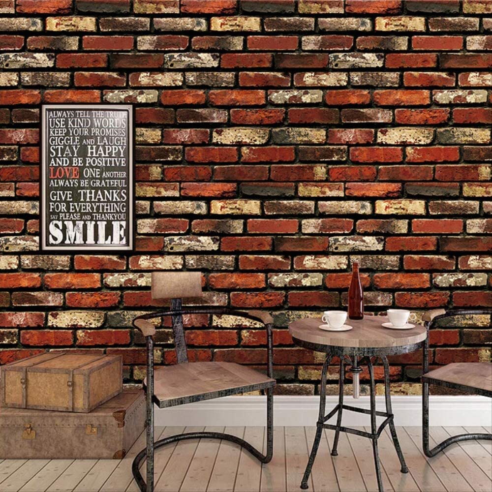 3D Brick Wall Self Adhesive Wallpaper