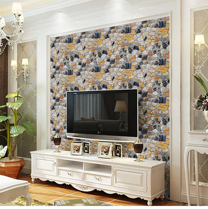 3D Stone Wall Self Adhesive Wallpaper