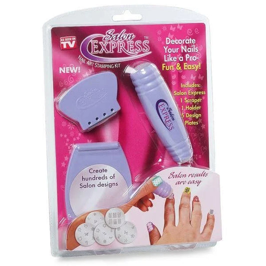 Professional Salon Express Nail Art Stamping Decorate Kit 40 Designs