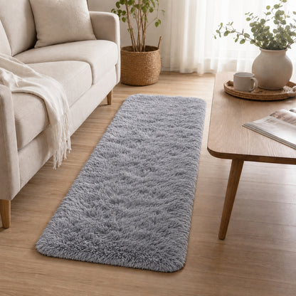 Soft Shag Rug Carpet Hallway Mat (Grey, 120 x 50 cm)