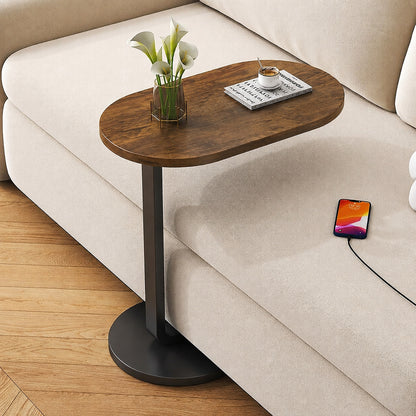 Cogency Rustic Sofa Bed Side Table Laptop Desk Accent Coffee Stand