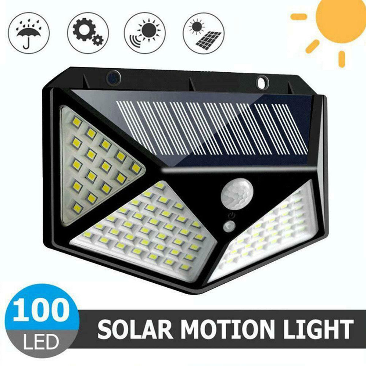 100 LED Motion Sensor Solar Outdoor Security Light