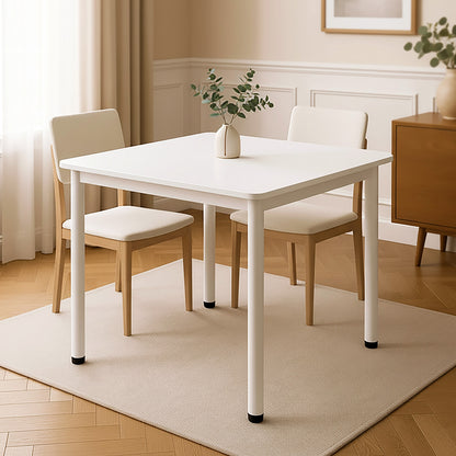 Harbor Industrial White Wood & Steel Dining Table Square 80cm