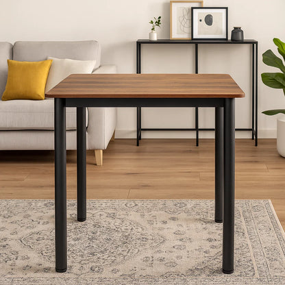 Foundry Industrial Rustic Wood & Metal Square Bar Dining Table