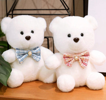 Cute Cuddly Teddy Bear with Bow Soft Plush Stuffed Toy