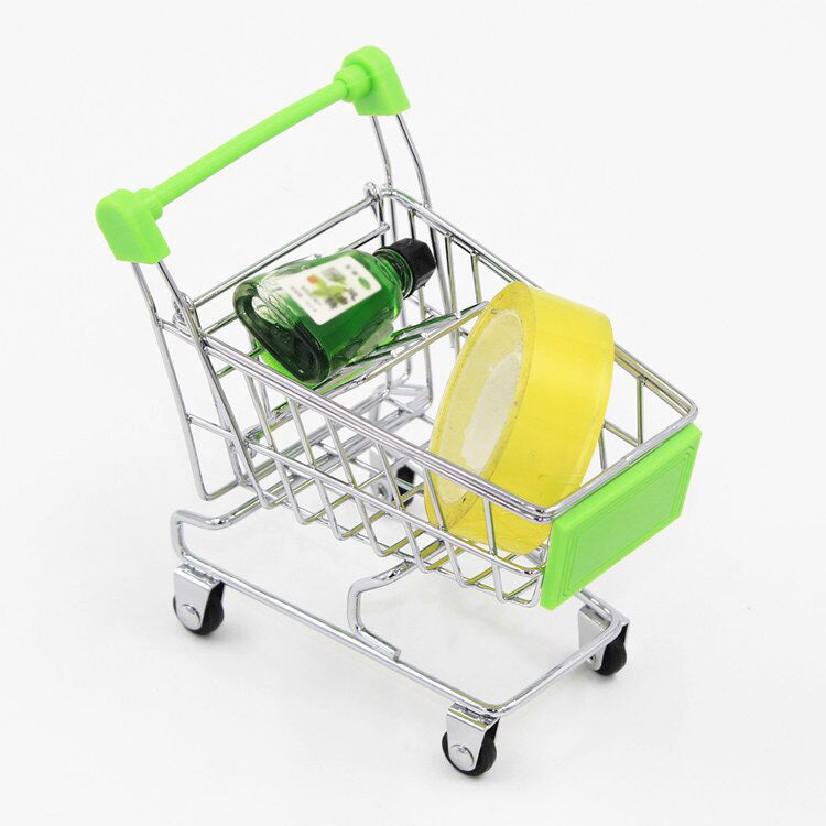 Mini Shopping Cart Supermarket Trolley Toy (Green)