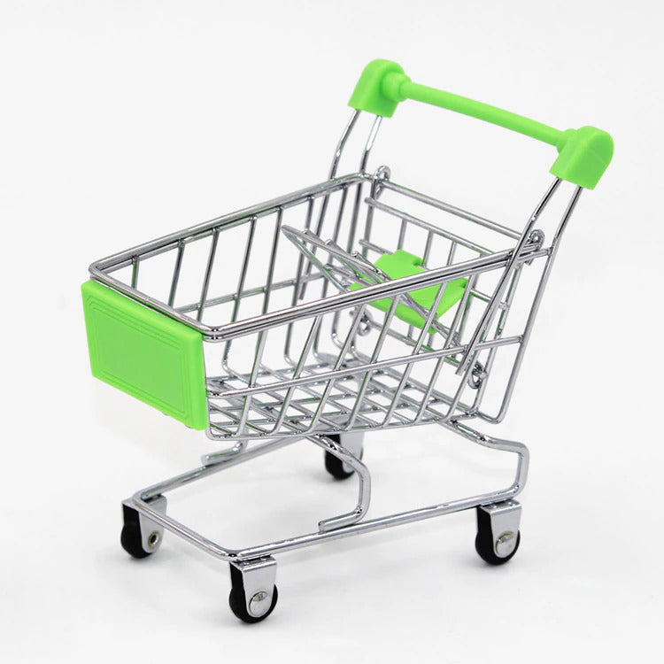 Mini Shopping Cart Supermarket Trolley Toy (Green)